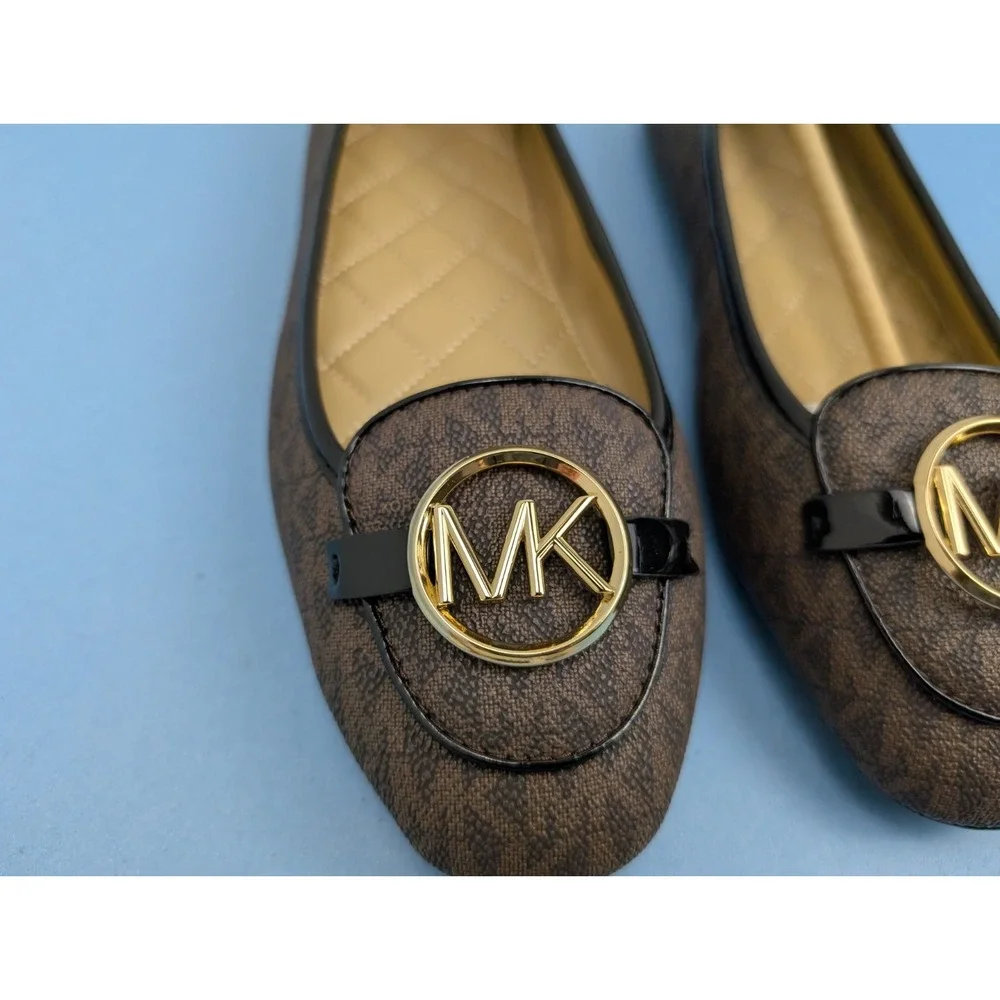 Michael Kors Lillie Moc Brown Logo w/ Gold Hardware Women's size 11